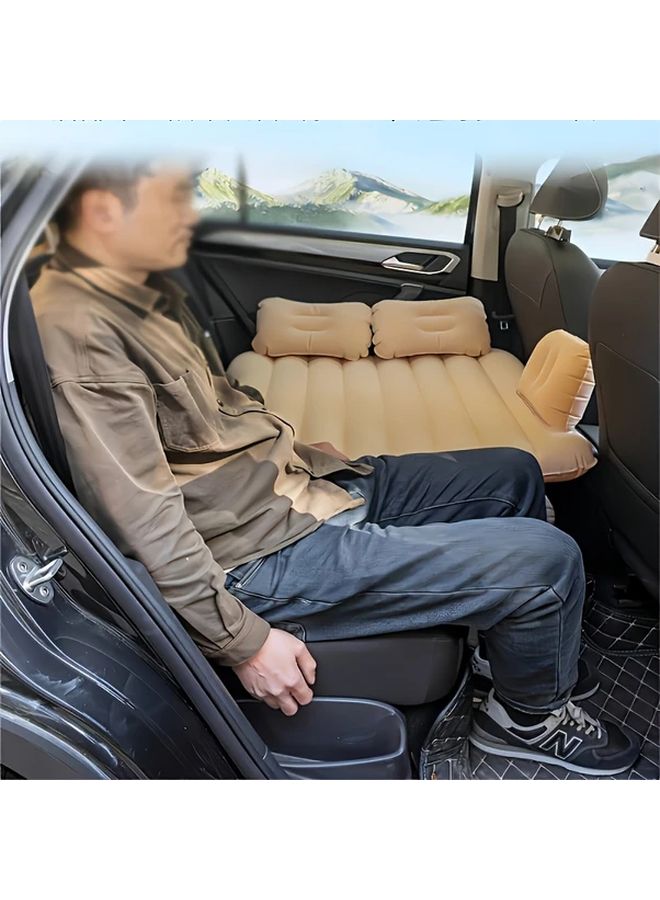Grey Portable Inflatable Car Seat Bed Air Mattress with Pump for SUV RV Camping Travel - Image 4